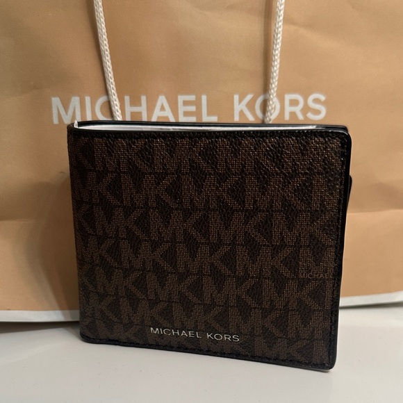 Michael Kors Dark Brown Monogram Wallet - Picture 2 of 6